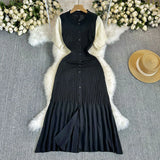 Summer Famous Lady Thousand Gold Style Slim Thin Short Sleeve Knitted Dress Fishtail Dress Femininity