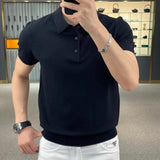 T-Shirt Men's Loose Niche Knit 2025 New Summer Personality Casual Simple