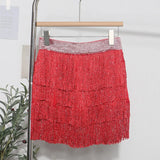 Tassel Dress Girl Autumn Design Small Babes Dance Irregular A Short Skirt