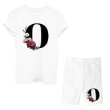 Suitst Shirt Short Sleeves Wide-Legged High-Waisted Shorts Two-Piece LOGO Printed Casual Suit For