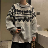 Autumn and winter thick sweater men's Korean style trend personality sweater ins Hong Kong style loose lazy pullover