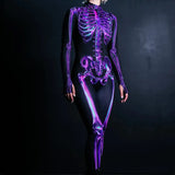 Toloer Spot 2024 New Halloween Fashion Parent-Child Wear Skull Skeleton Pants Jumpsuit-Outfit
