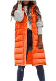 Casual Solid-Colored Hooded Sleeveless Sleeveless Vest Coat