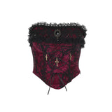 Court Style Vintage Lace Long-Sleeved Blouse Retro Court Style Bra Blouse Girl-Outfit
