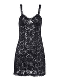 Backless Lace Mini Dress-Outfit