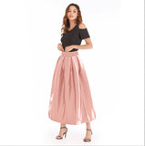 Europe Station New Popular Style Long Skirt High Waist Solid Color Fashion Pendulum Skirt Long Skirt-Outfit