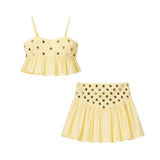 Women's Clothing INS Buckle Eye Decoration Sling Suit + Short Skirt