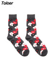 Men Socks Cartoon Cactus Flower Leaf Wood Plant Harajuku Funny Happy Hip Hop Skate Male Cotton Sock Street Style