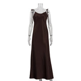 New Women's Sexy Hottie Long Sling Skirt With A Vertical Feeling With A Shoulderless