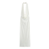 New Summer Women's Clothing White Folded Neck