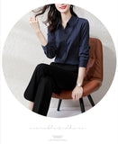 Toloer Senior Sense Stripe Shirt Female Light Ripe Wind Design Sense Minority Professional Temperament High-End Long Sleeve Shirt-Outfit