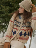 Knitted Design Buttoned Cardigan-Outfit