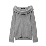 Homemade New Women's Sleeve Slot Sleeve Shoulder Knitted