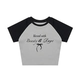 Beauty and Rage Text Graphic Top-Outfit