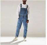 New Summer Street Trendy Solid-Colored Strap Trousers With One-Body High-Rise Men's