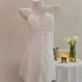 Pajamas Women 2025 New Summer Pure Lust Lace Spring And Autumn Small Breast With Breast Pad Sling Syringe