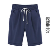 Toloer Sister Summer Dress Casual Pants Female Five Minute Pants Thin Money Outside Wearing Pants Large Size Women's Clothing 200 Catties Fat Mm Loose