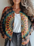 New 3D Printed Women's Cardigan Knitted Jacket Spring Autumn Shirt