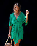 Women's Clothing 2025 Summer New Pure Color Temperament Elegant Irregular Dress Dress