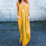 Long Dress 2021 Summer Women Strap Beach Dress Casual Irregular Oversized Loose Floor Dress Beach Travel