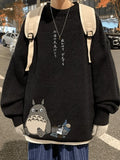 Men's Cartoon Long Sleeve Knit Sweater-Outfit