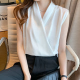 Summer Sleeveless Sling Vest Women Wearing V-Necked Vertebry Top Temperament Sexy Niche