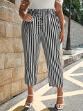 Plus-Size Women's Striped Print With Straight