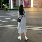Toloer New Korean Version Of Women's Vest T Shirt Long Skirt Haraa Fan Student Jacket Women's Summer Vest