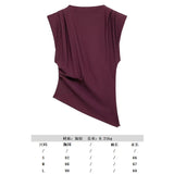 Women's Clothing 2025 Spring New New Fashion Folding Decoration Asymmetrical With Pad Shoulder Dress