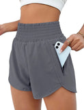 Women's Sports Shorts Quick-Dry Loose Leisure High-Waist Side Zipper Fitness Yoga Three-Point Shorts-Outfit