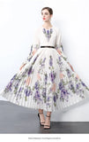 New Women's Dress Dress Oversized Dress Print 100 Folds T-Shirt With T-Shirt Holiday Casual
