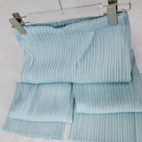 Folded Casual Trousers Women Simple And Comfortable Elastic High-Waist Straight Trousers Solid Color Wrinkles