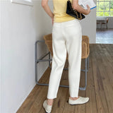 Women Knitted High Waist Harem Trousers Solid Pants Female Casual Warm Harem