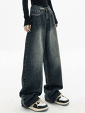 Dark Wash Vintage Baggy Boyfriend Jeans-Outfit