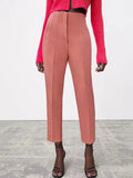 2022 Pencil Pants Women Candy Colors High Waisted Trousers Women Summer Thin Office Wear Woman Pants Aesthetic