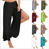 Waist Sports Fitness Yoga Wide Leg Color