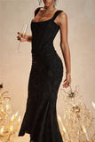 Lace Textured Strap Wrap Midi Dress-Outfit