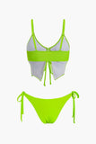 Butterfly Pattern Lace Up Bikini