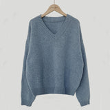 V-Neck Pullover Dark Academia Sweater-Outfit