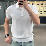 T-Shirt Men's Loose Niche Knit 2025 New Summer Personality Casual Simple