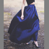 Europe Station New Popular Style Long Skirt High Waist Solid Color Fashion Pendulum Skirt Long Skirt-Outfit