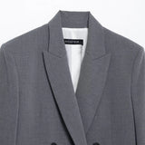Homemade New Women's Classic With Padd Shoulders Double Buckle Blazer Suit Suit Suit