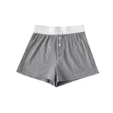 Trend Women's Wear Sports Style Fashion Elastic Exercise Yoga Shorts Comfortable Casual Pants High-Waisted Straight Trousers-Outfit