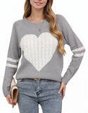 And Winter Valentine's Day Sweater Girl Bumps Love To The Wedding Round Collar Knitted