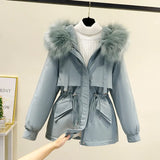 Add Velvet 2024 Winter New Style To Overcome Versatile Cotton-Padded Jacket Korean Version Short Cotton Jacket Loose Jacket Cotton-Padded Jacket-Outfit