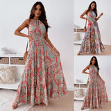 New Fashion Sexy Flower Back Dress Bohemian Dress-Outfit