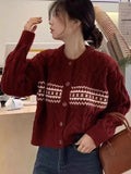 Style Fashion Twist Sweater Autumn And Winter Short 2024 New Autumn And Winter Design Cardigan-Outfit