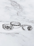 Vintage Sun Moon Star Ring Set-Outfit