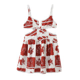 New Print Sling With Lace A Short Dress