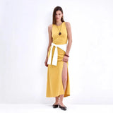 Autumn And Winter Hot Vest Sweater Skirt Elegant Open Fork Tight Skirts